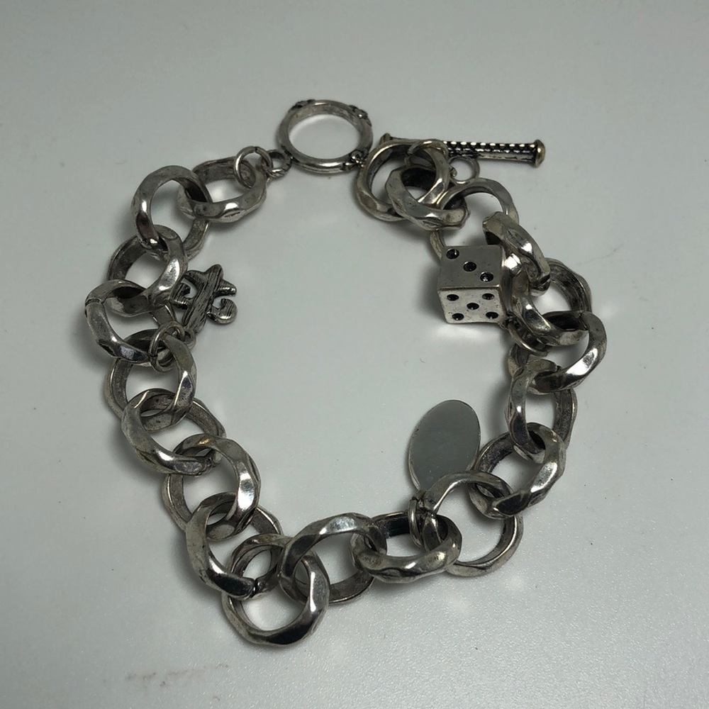 Silver costume chain bracelet